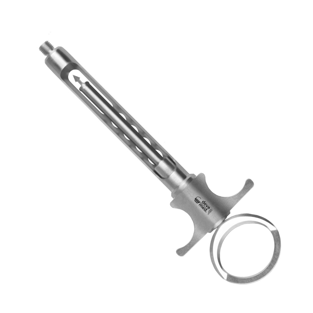 SERINGUE INOX BROSSÉ AVEC ASPIRATION